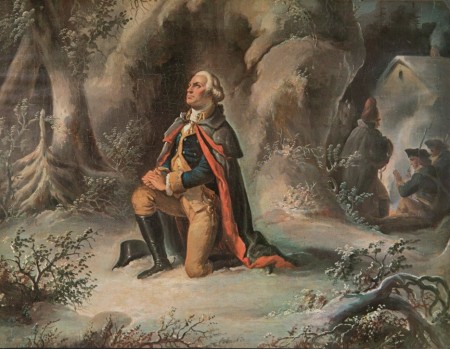 A painting of George Washington based on an engraving made by John C. McRae which, in turn, was based on an original painting by Henry Brueckner.